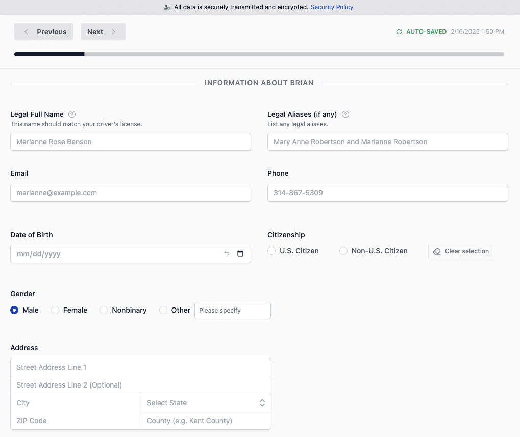 Client Questionnaire
